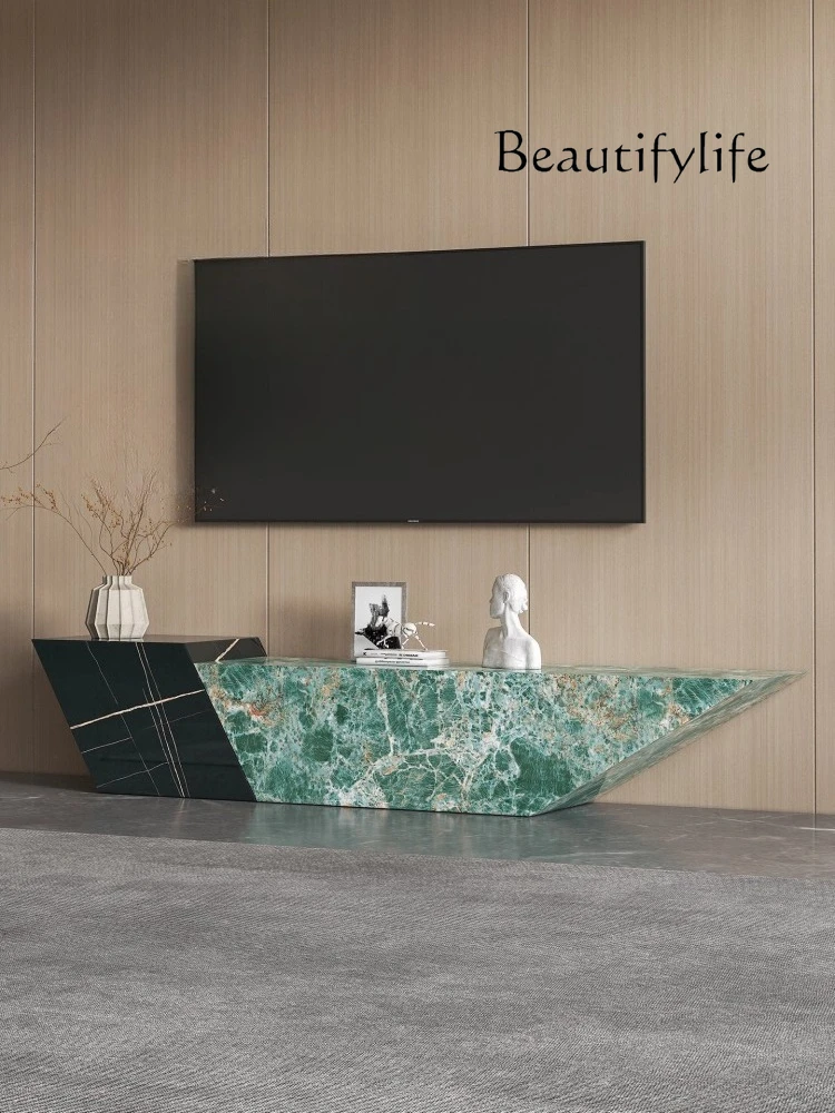 

TV cabinet living room new high-end light luxury high-end living room Italian floor high TV high cabinet