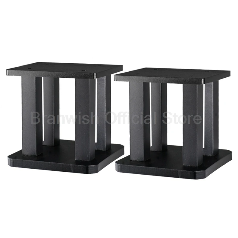 1 Pair 40cm Wooden Speaker Stand Floor Black Speaker Holder Surround Sound Monitor Bracket For Hifi 10 inch Bookshelf Speakers