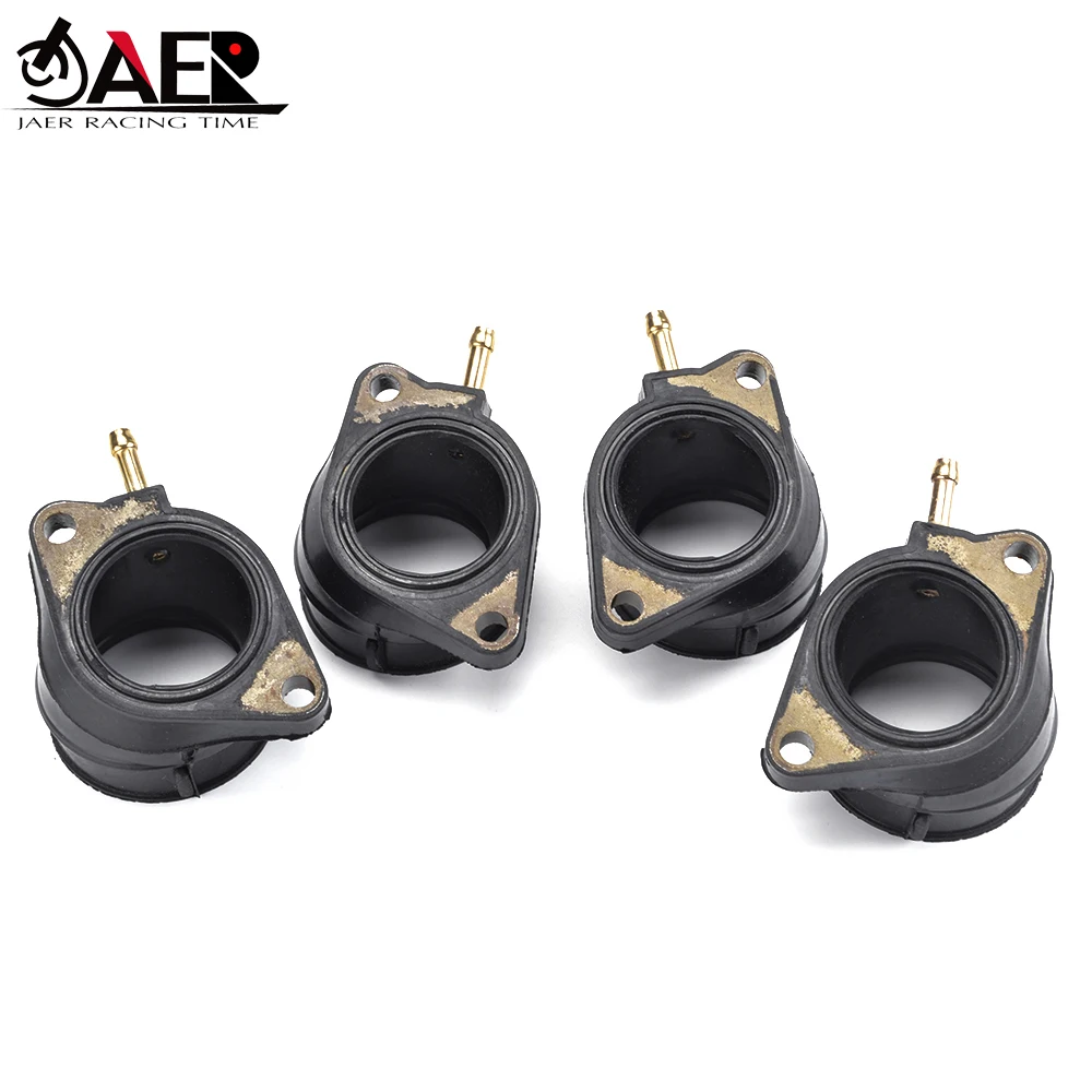4PCS Motorcycle Carburetor Intake Manifold Adapter Boot For Yamaha 5DM-13586-01 FZS600 FZS 600 FAZER 600 1998-2003