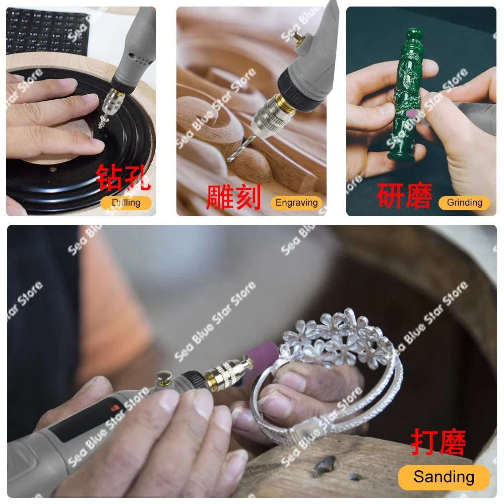 Charging Handheld Mini Electric Grinding Micro Grinding Machine Nail Art Jade Wood Carving Polishing Cutting Engraving Pen Set