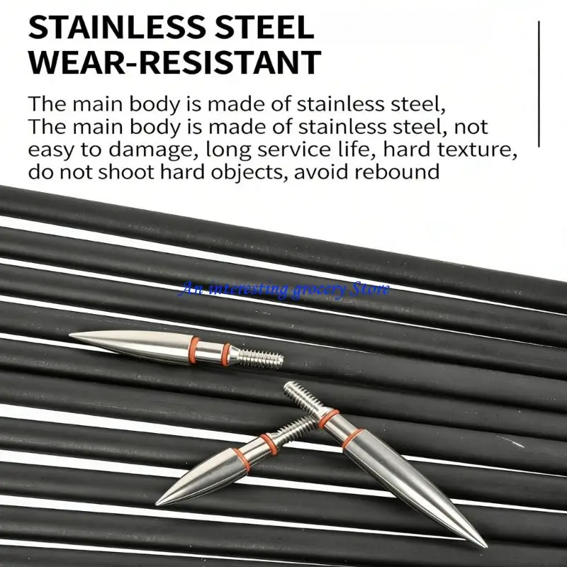 652D Stable Stainless Steel Arrows Head With Standard 6.2mm Thread And Antislip