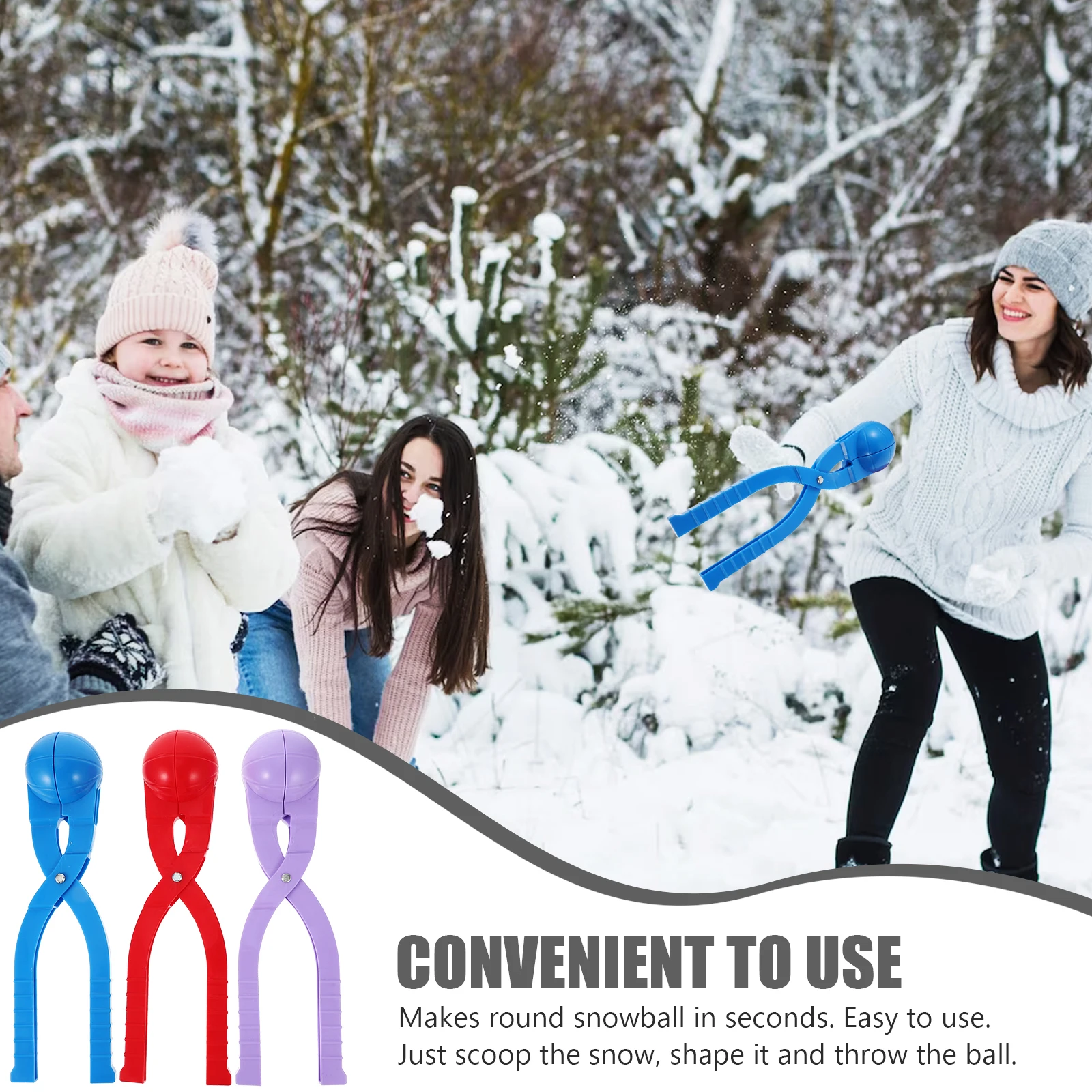 

3 Pcs Grip Basketball Maker outside Kids Toys Clips Tools for Outdoor Making Winter