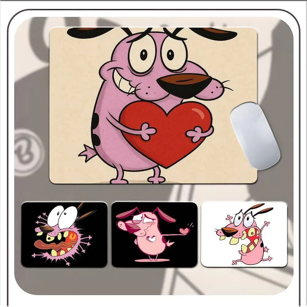 

1 шт. Маленький коврик для мыши с изображением мультяшного персонажа C-Courage C-Cowardly Dog, подкладка для клавиатуры, подушка для ноутбука, нескользящий настольный коврик