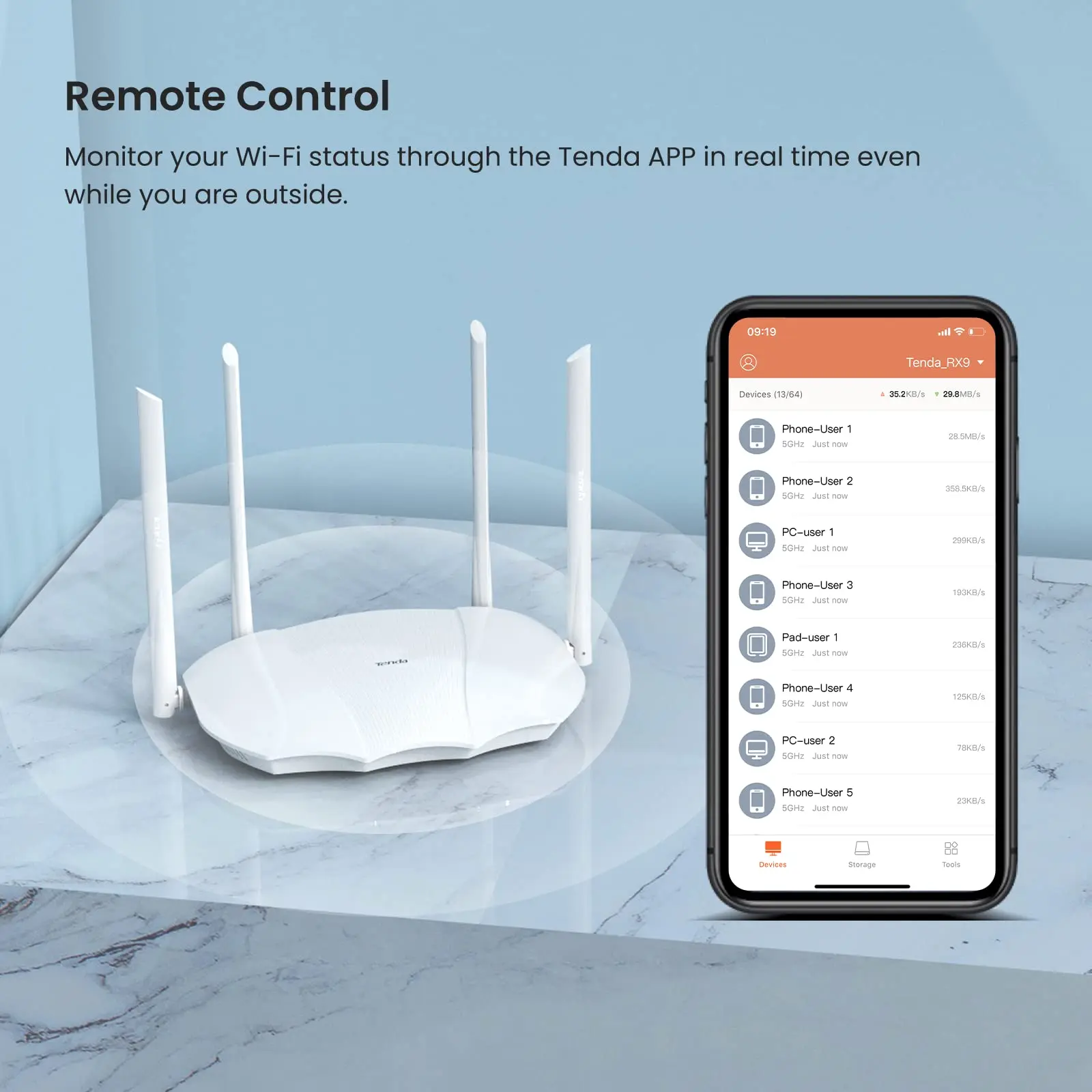 Imagem -06 - Tenda-roteador Wifi Inteligente Rx9 Banda Dupla Ax3000 sem Fio com Portas de Gigabit Omdma Mais Mu-mimo Ipv6 e Wpa3