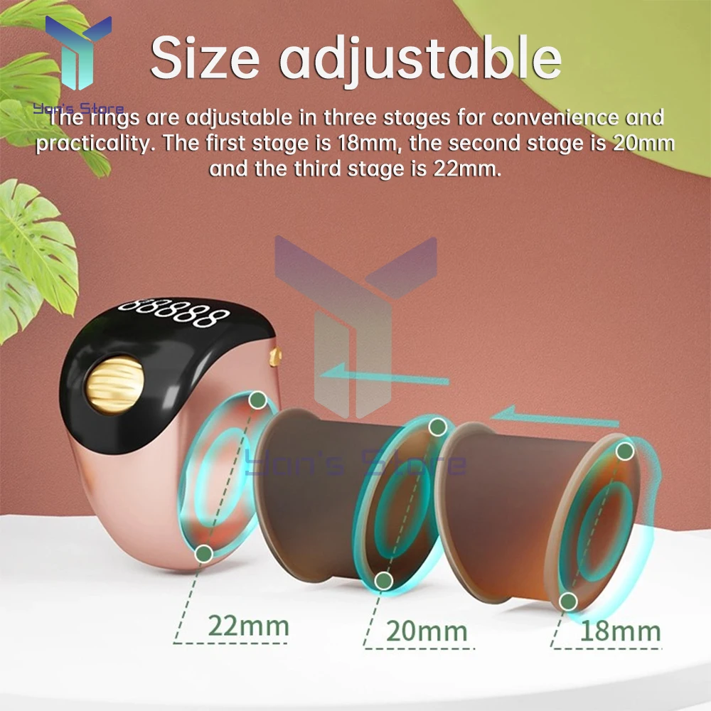 Smart Tasbih Tally Counter OLED Digital Electronic Counter Multi-function Prayer Time Vibration Reminder Tasbeeh Ring Counters