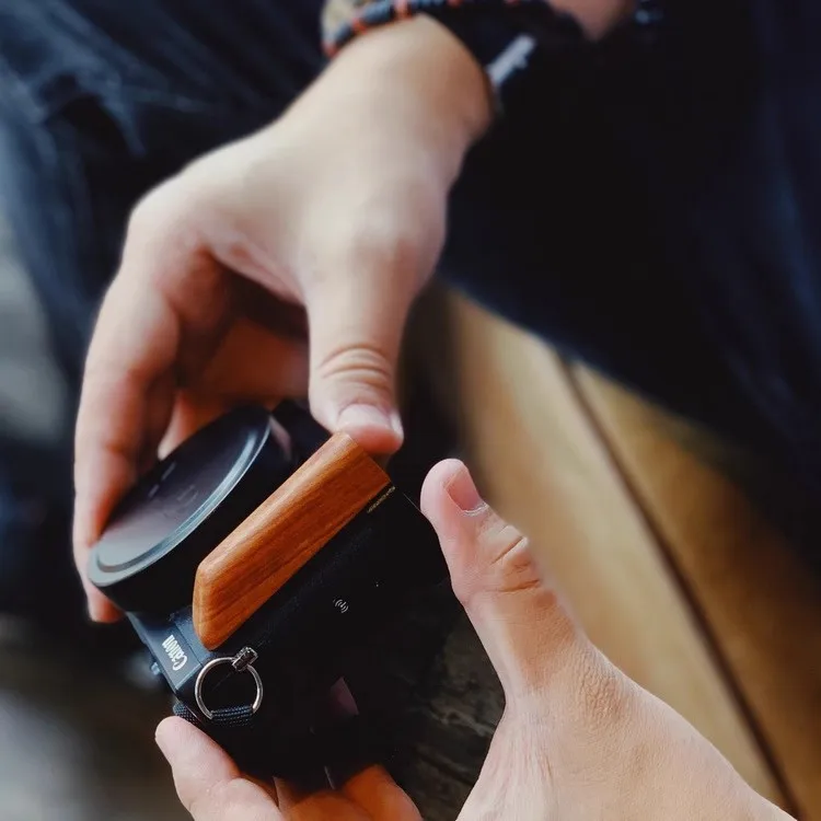 2025 خشبية L قوس ترايبود الإفراج السريع لوحة قاعدة قبضة مقبض لكانون G7XM3 G7X G7X2 G7X3 Arca-السويسرية RRS ملحق