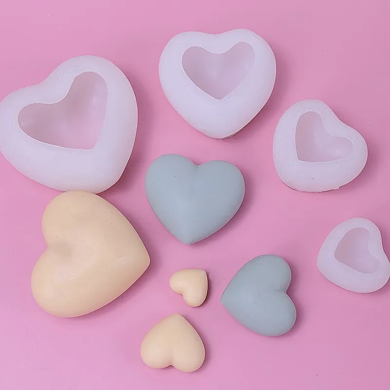 3D DIY Heart Epoxy Mold Hand Pendant Bag Chain Love Silicone Mold Decoration Crafts UV Resin Jewelry Mold Making Tools Mould