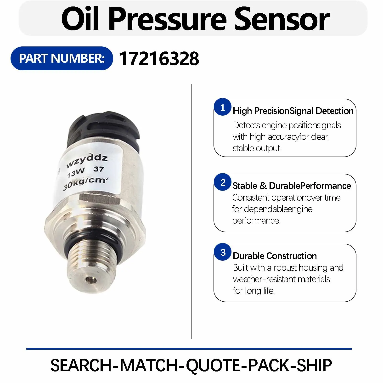 Oil Pressure Sensor 17216328 For Volvo EC Crawler Excavators