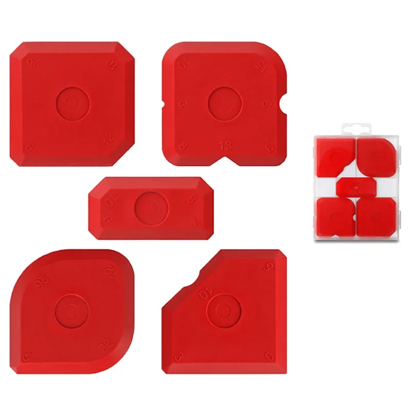 

2025 5Pcs/Pack Silicone Scraper Caulking Tools Joint Smoother Sealant Applicator Squeegee for Kitchen Sink Bathroom Joint