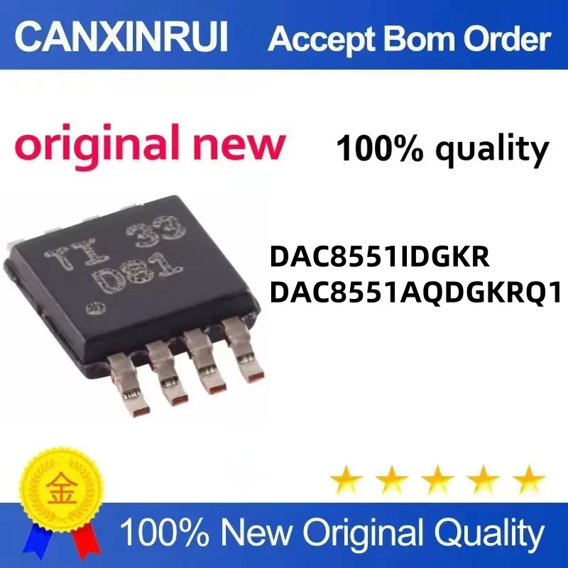 

The new original DAC8551IDGKR D81 DAC8551AQDGKRQ1 D81Q MSOP8 can be shot directly