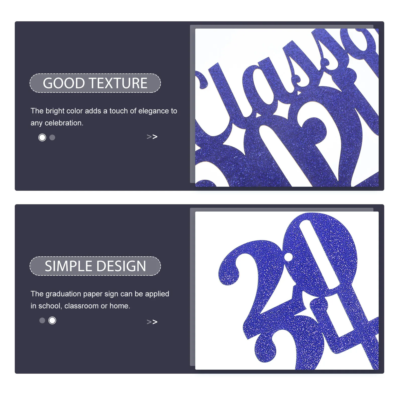 

1Set 2024 Graduation Decorative Signs Creative Congrats Elements Festive Atmosphere Graduation Party Decoration