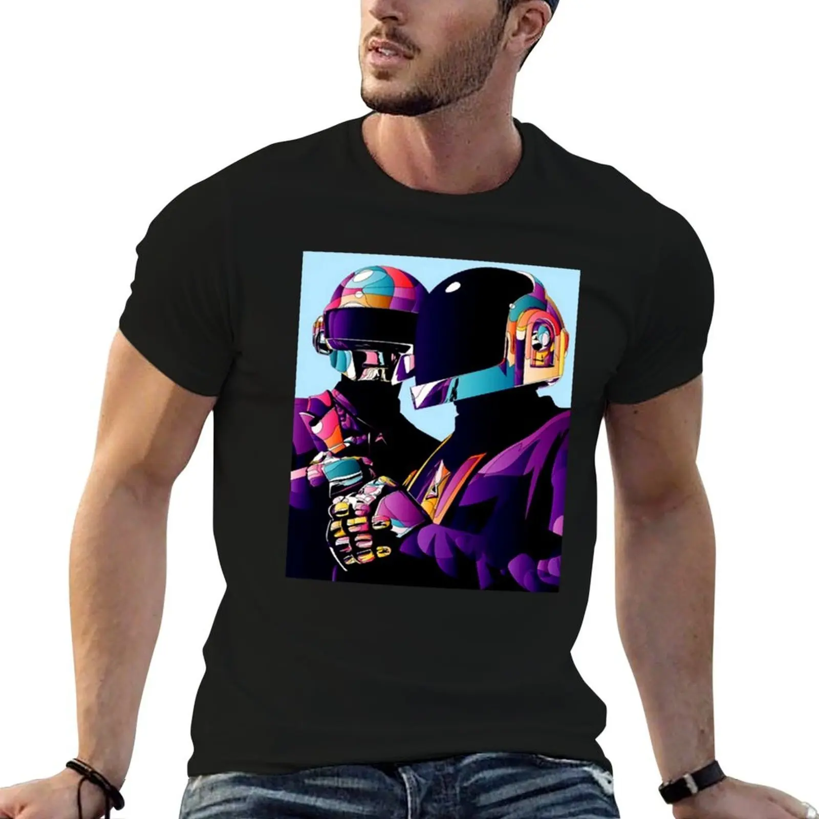 

purple helmet good T-Shirt t shirt man casual man t shirt heavy cotton T-Shirt