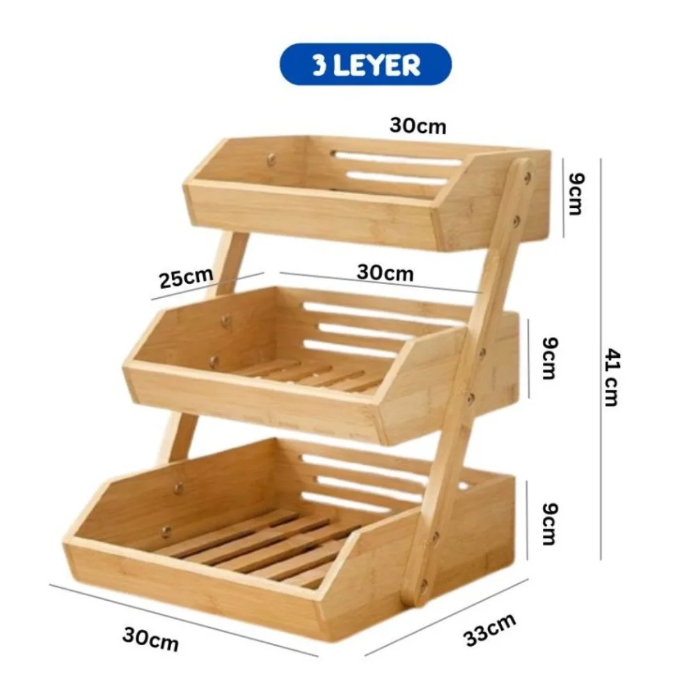 

2/3-уровневая корзина для фруктов, контейнер для еды большой емкости, многослойная стойка для хранения, съемная, многофункциональная
