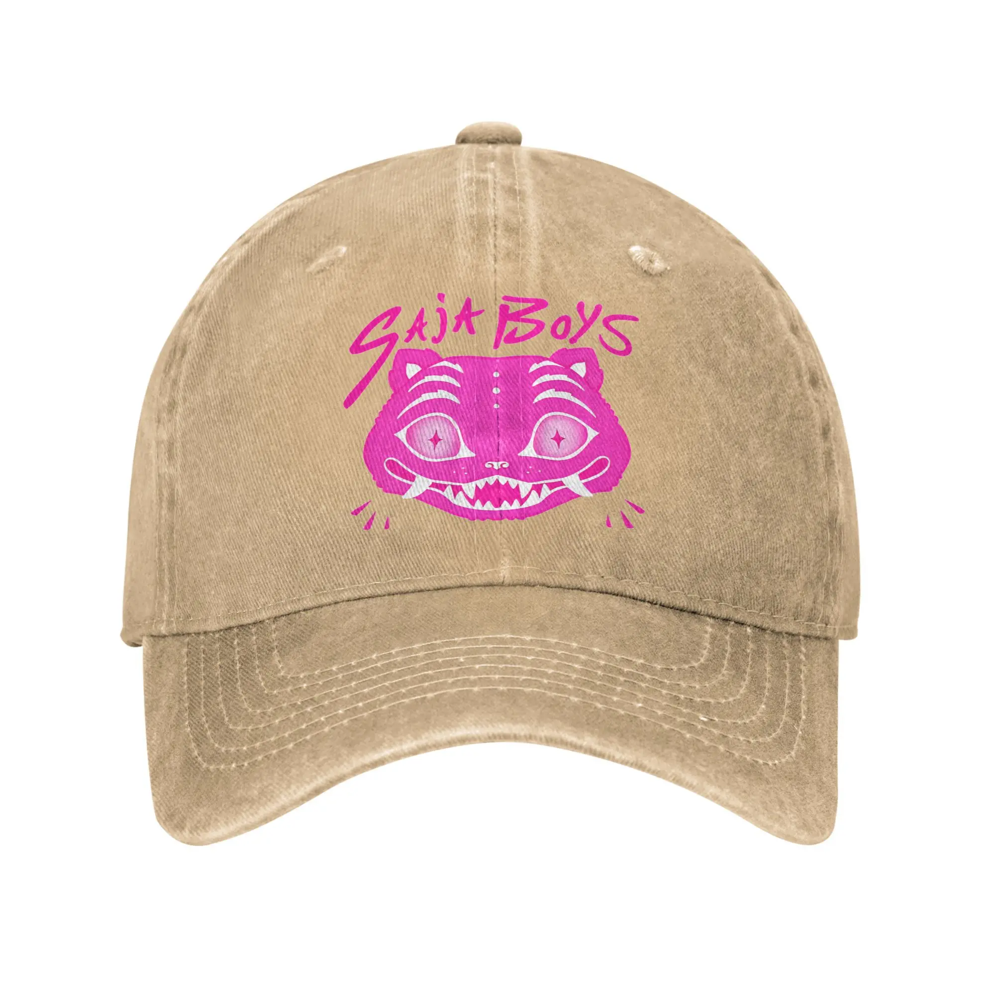 

Saja Boys Tiger Baseball Cap Sun Hunting Camping Adjustable Washed Trucker Hat Women Men y2k Funny Print Snapback Cap