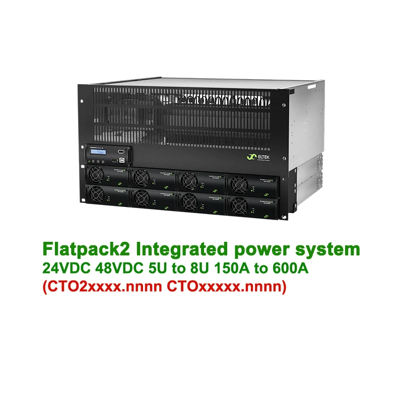 Eltek 150A 300A 450A 600A 48V Rectifier Power Supply Rack Flatpack2 Integrated DC Power System CTO20405.nnn