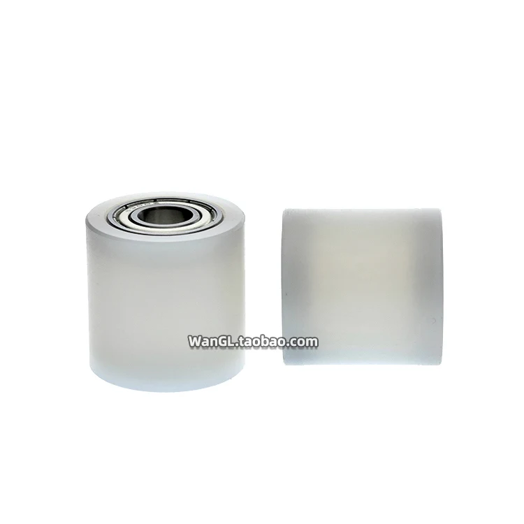 Polia De Rolamento De Nylon, 6900 Roda De Rolamento, Rolo Liso, Guia De Roda De Plástico, PA6, PA66, 10x30x30mm, 1Pc