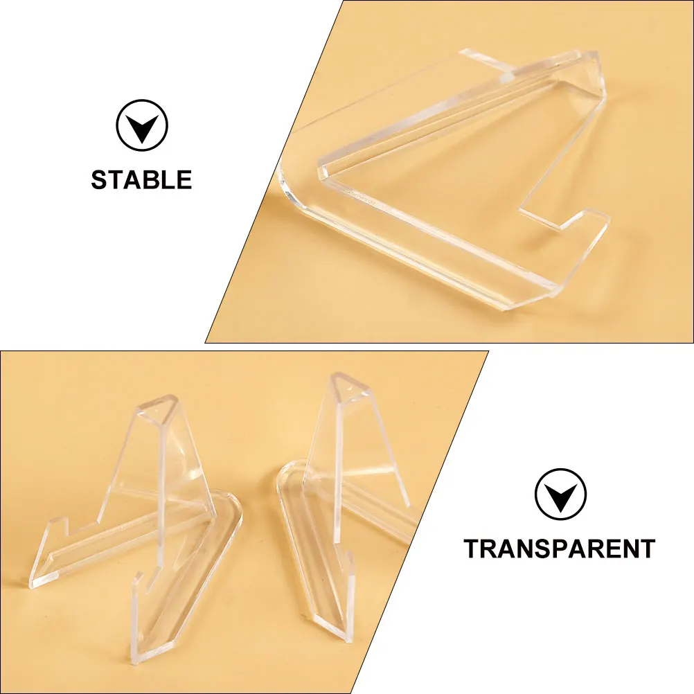 

20 Pcs Medal Display Stand Frame Clear Simple Acrylic Storage Organizer Shelf