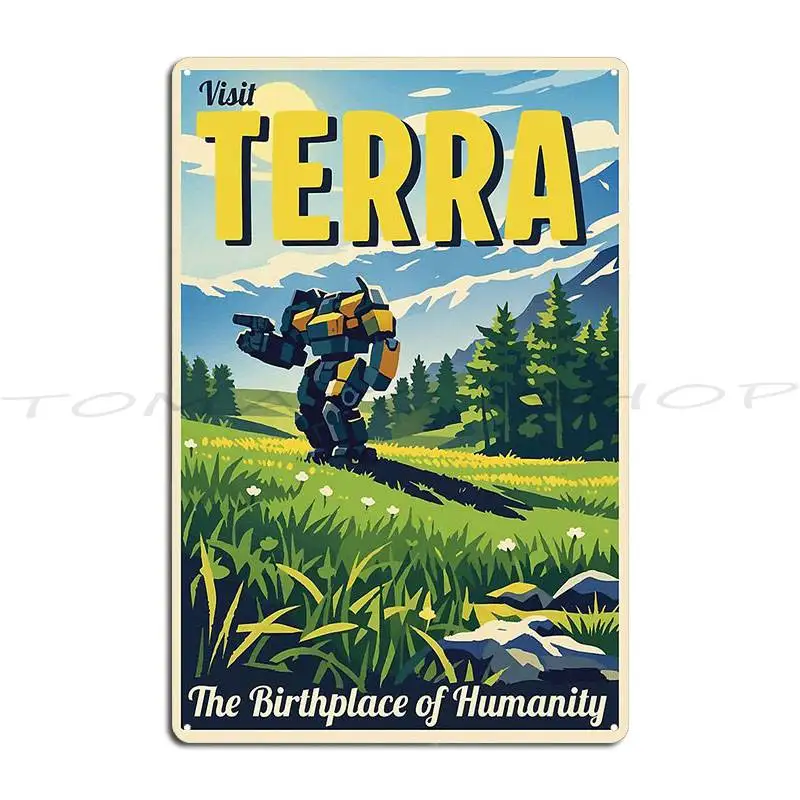 Battletech Tourism Metallplakette Club Wandtafel Malerei Garage Personalisiertes Blechschild Poster