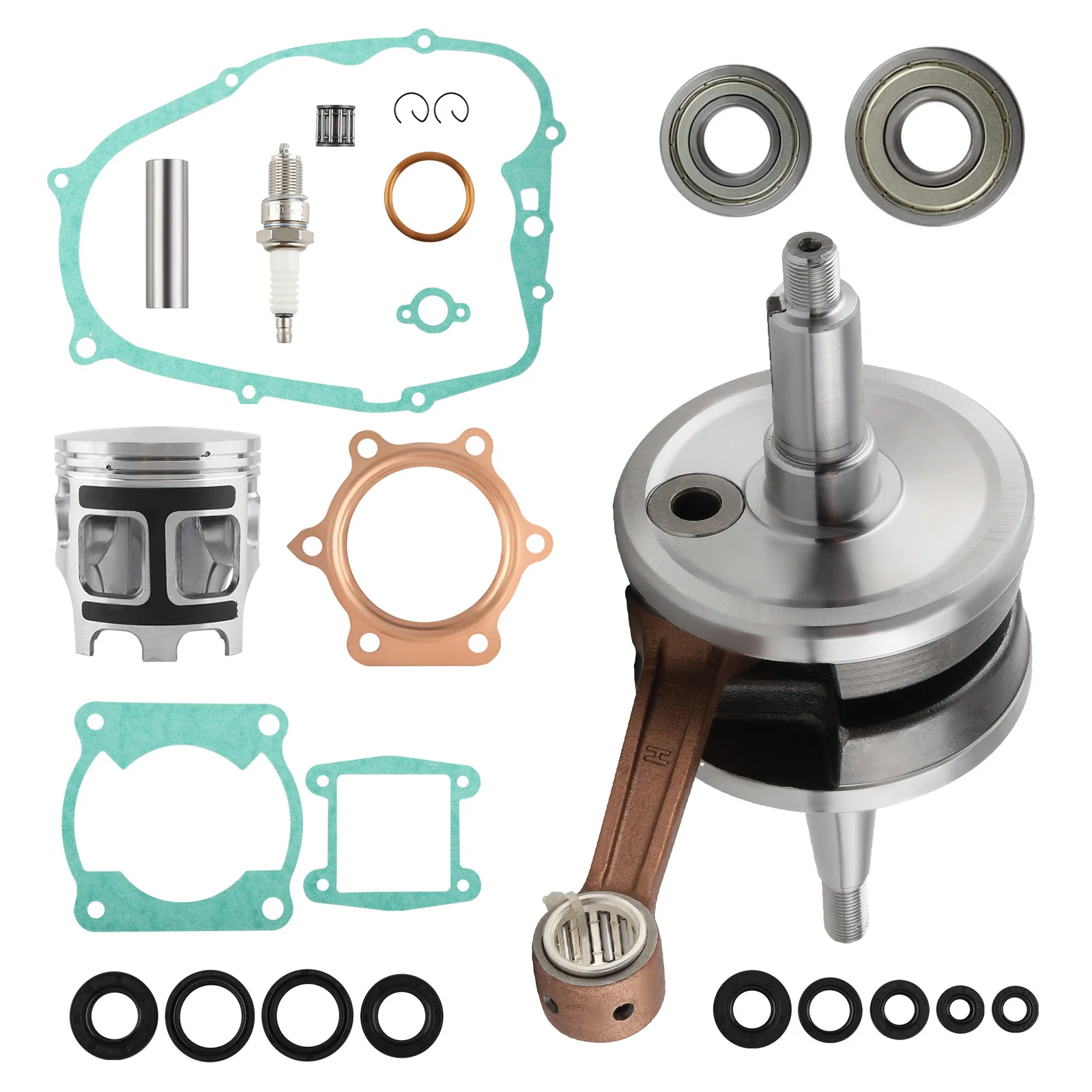 Engine Rebuild Kit Crankshaft Piston Gasket For 88-06 Yamaha Blaster 200 YFS200