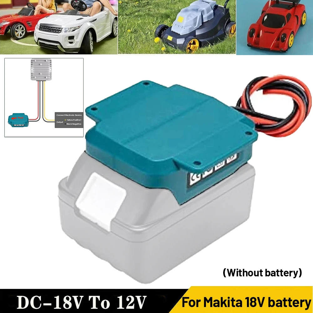 

Адаптер для литий-ионных аккумуляторов Makita, 10А 120Вт, DIY-адаптер, автоматический понижающе-повышающий преобразователь напряжения DC 18В в 12В