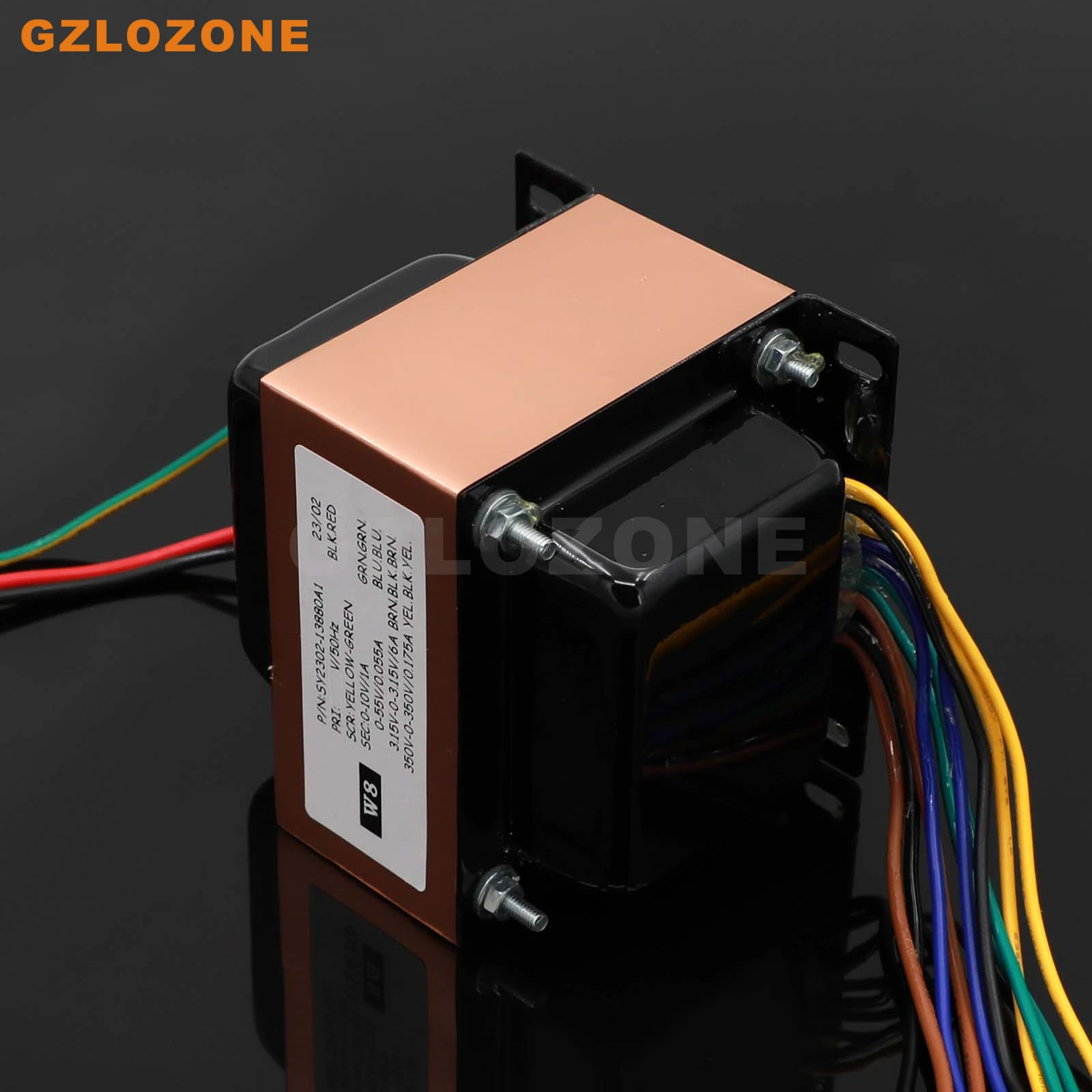 115V/230V OFC 180W Type-EI transformer 180VA 10V+55V+3.15VX2+350VX2 With copper foil shield