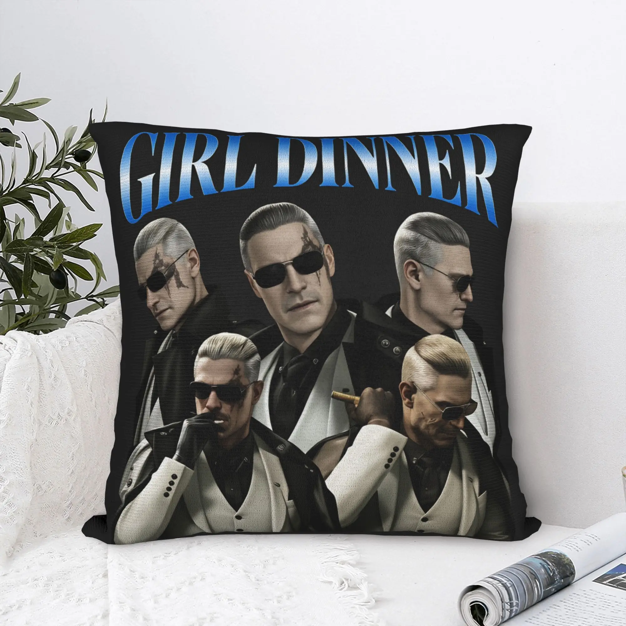 Game Villain Albert Wesker Pillow Cover  Comfy Cushion Cover Funny Pillow Case For Sofa Bedroom Home Decor