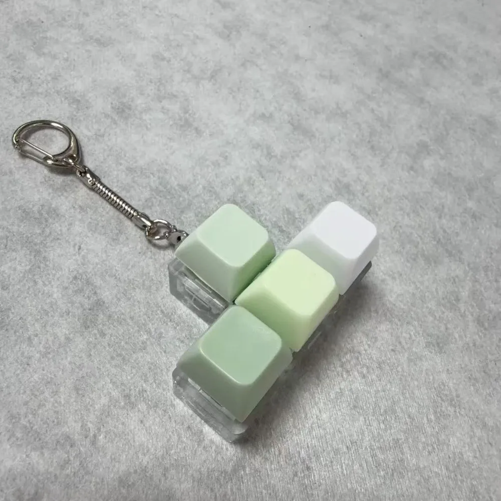 New 2/3/6/9 Keys Finger Keyboard Key Button Stress Relief Fidget Keychain Keycap Gadget Decompression Toy Adult