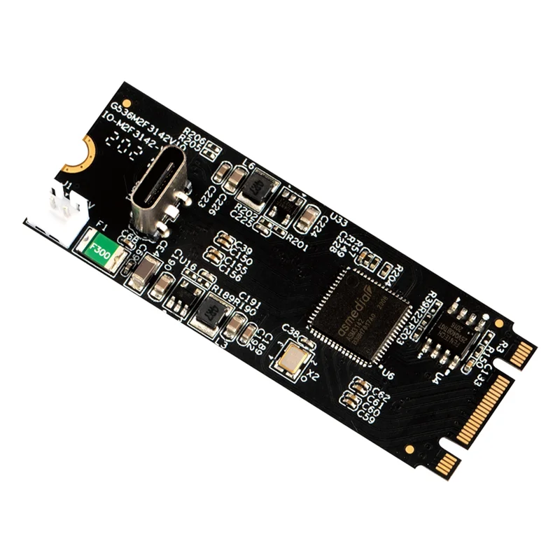 IOCREST Asm3142 M.2 zu Typ-C Host-Controller-Karte USB 3.2 Gen2 10 Gbit/s 1 Ports USB C M.2 22X60 B Key M Key Datenübertragungs-Riser-
