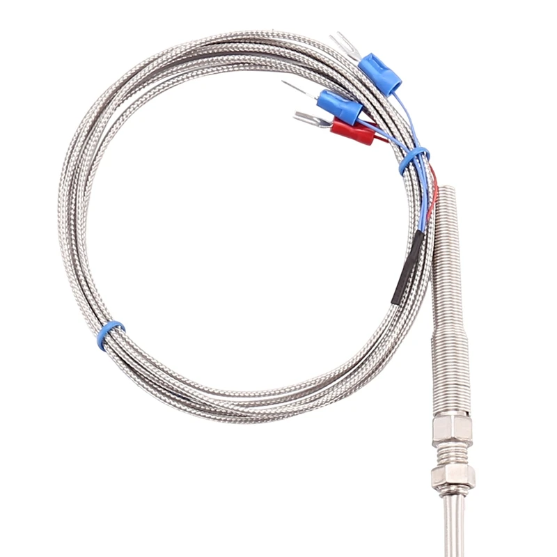 PT100 Type Temperature Controller Thermocouple Probe 2 Meters 0-400C 5mm x 50mm