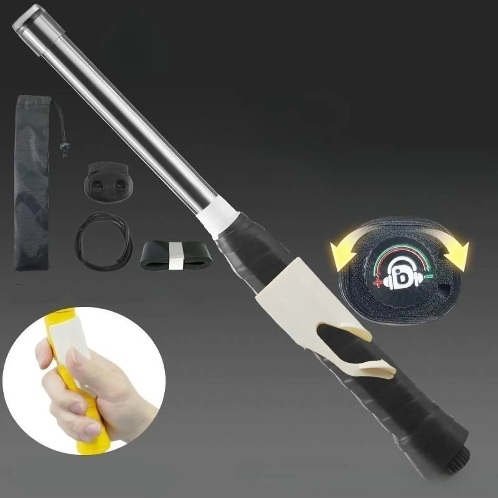 

Badminton Racket Swing Trainer Anti Slip Grip Adjustable Weight Training Rod for Badminton Trainer Indoor Outdoor Use