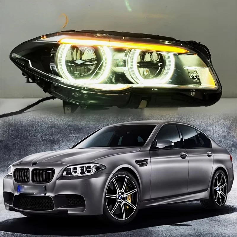 

Автомобильные аксессуары SJC для BMW 5 серии F10 F18: полностью светодиодные фары 2011-2017, дневные ходовые огни, передние фонари, задние фонари, установка Plug and Play