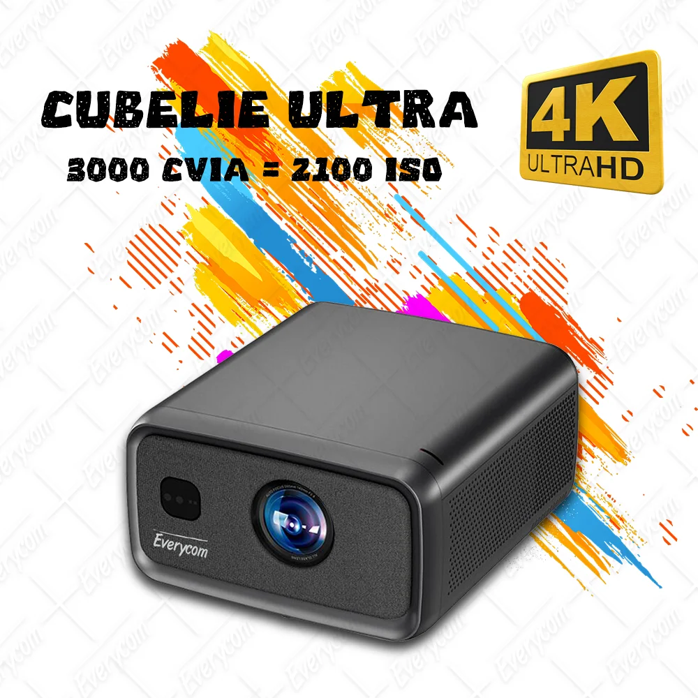 Cubelite Ultra Proyector 4k Video Projectors Android 15 Led Long Throw Projector 4k Home Theater Projecteur 4k Android
