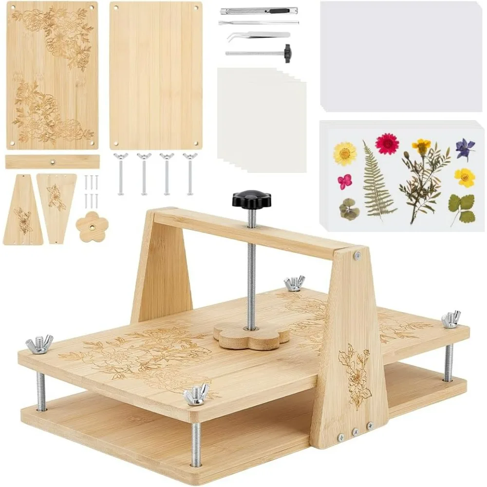 

Large Flower Press Kit 11"x7" DIY Pressed Flower Plant Preservation Kit Leaflower Pressing Kit Arts and Craft