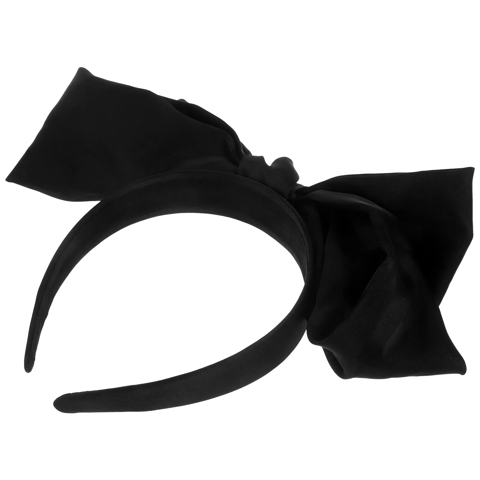 

Girls Big Bow Headband Black Fabric Wide Comfortable Durable Decorative Hairband for Women Party Wedding Occasion Cute Stylish