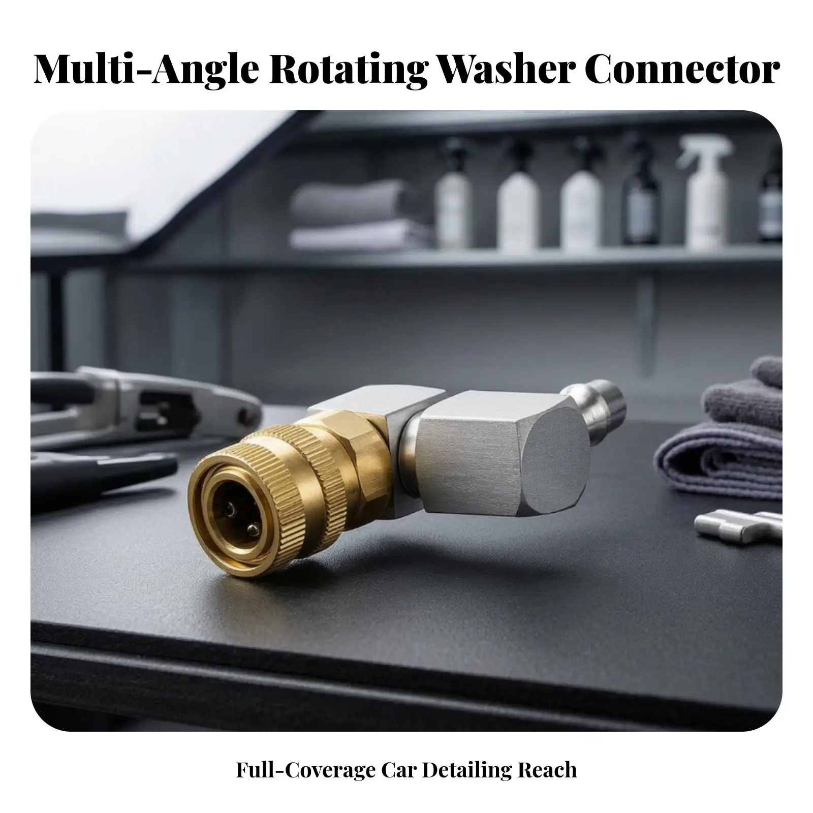 Quick Connector Elbow Anti-Twist Rotating Pressure Washer Adapter Elbow with