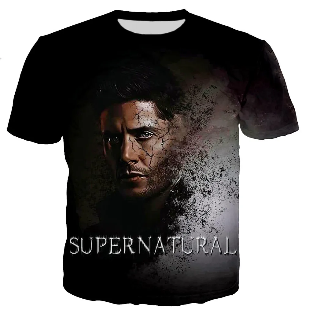 Supernatural T Shirts Men/women 3D TV Supernatural Printed T-shirt Fashion Harajuku  Tee Shirts Streetwear Oversized  Tops