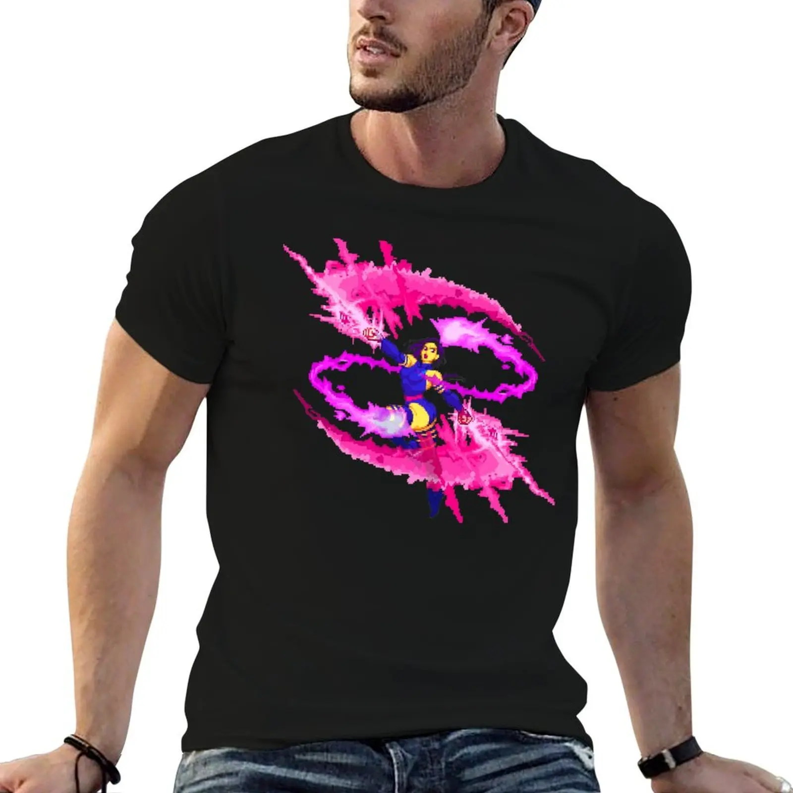 

Psylocke Psi-Blade Spin T-Shirt t shirts cotton 100% man t shirts for men T-Shirt