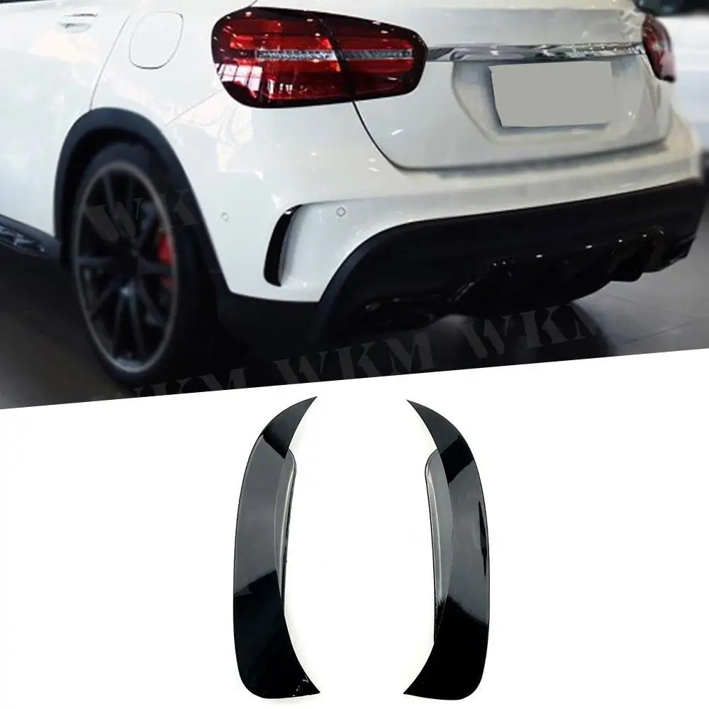 

For Mercedes Benz GLA Class GLA260 GLA45 AMG 2014-2017 Carbon Fiber Rear Side Bumper Side Air Vent Trim Cover Spoiler Splitter