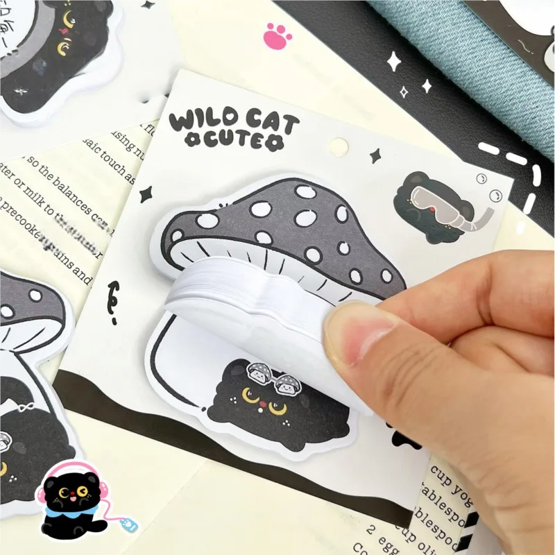 

30 листов Kawaii мультяшный кот специальной формы липкие заметки офисные милые студенческие канцелярские принадлежности наклейка с сообщением