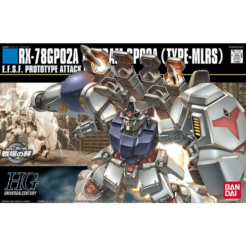 Bandai HGUC 1/144 RX-78GP02A Gundam GP02A (Type-MLRS) Physalis Mobile Suit Gundam: Bonds of the Battlefield Plastic Model Kit