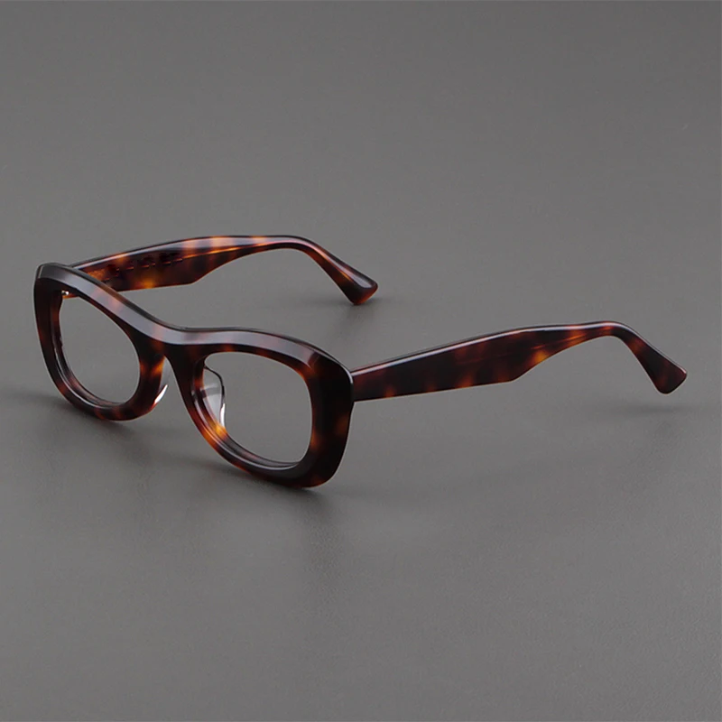 

Cat's Eye Male Acetate Eyewear Frame Fashion Design Brand Women's Myopia Anti Blue Light Discoloration Retro Thick Plate Glasses