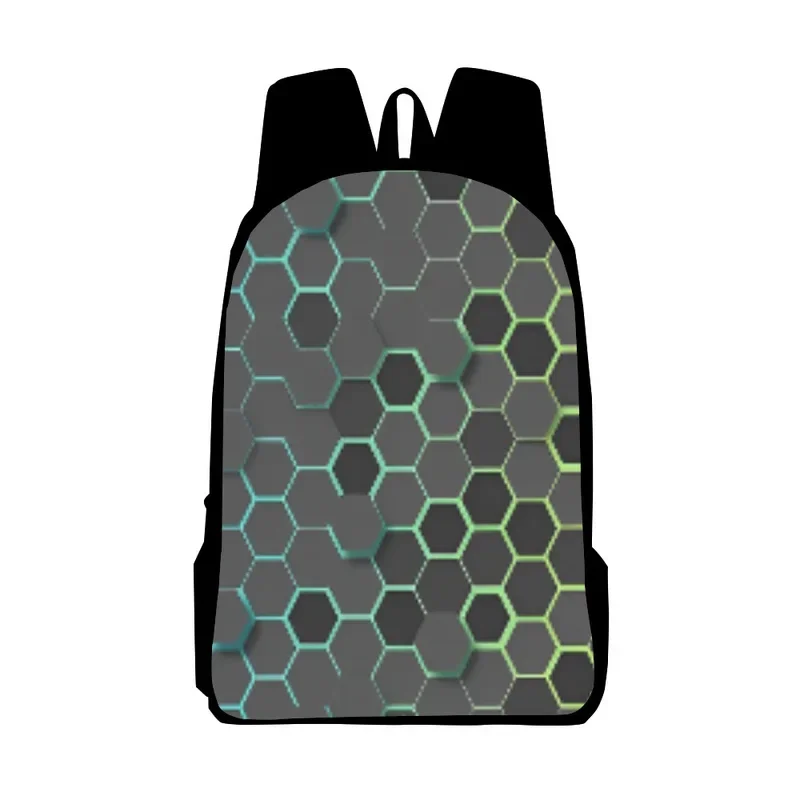 

Technology Sense Honeycomb Geometry Backpack Children School Bags for Teenager Boys Girls School Backpacks Women Kids Book Bag