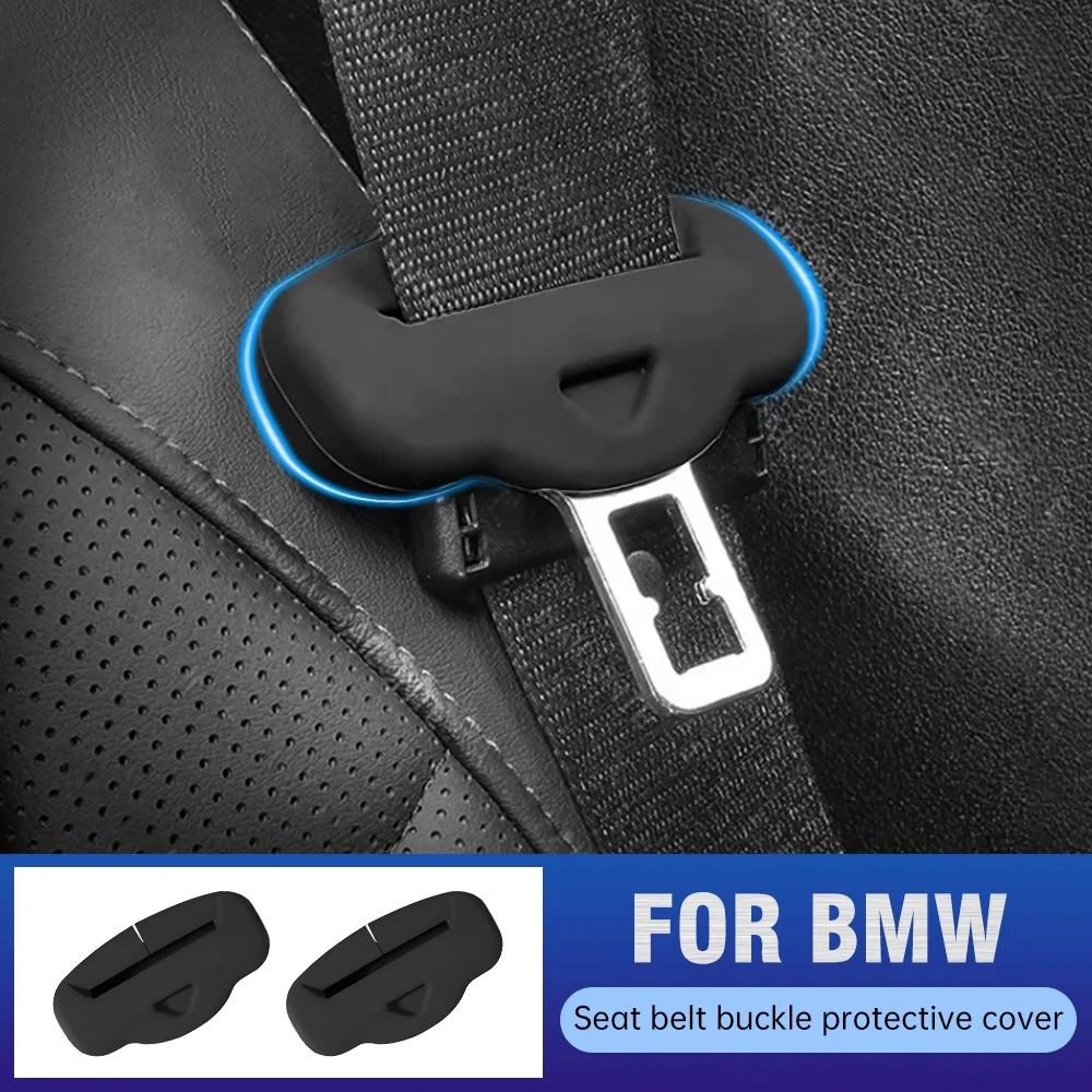 

For BMW X5 X7 G05 G07 2019-2025 X3 G45 Car Seat Belt Buckle Protector Cover Anti-collision Soft Silicone Interior Accessories