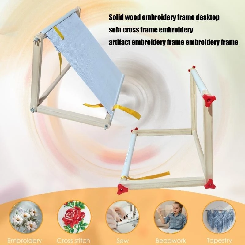 

Portable Embroidery Frame With Easy Assembly Sewing Stand For Home Craft Projects B03E