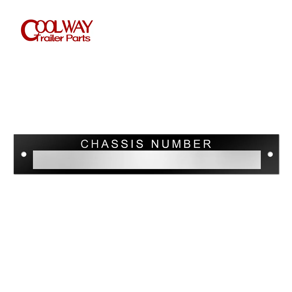 Alumínio Chassic Vin Serial Number Plate, Veículo ID Tag, Data Identificação, 100x15mm, Alta Qualidade