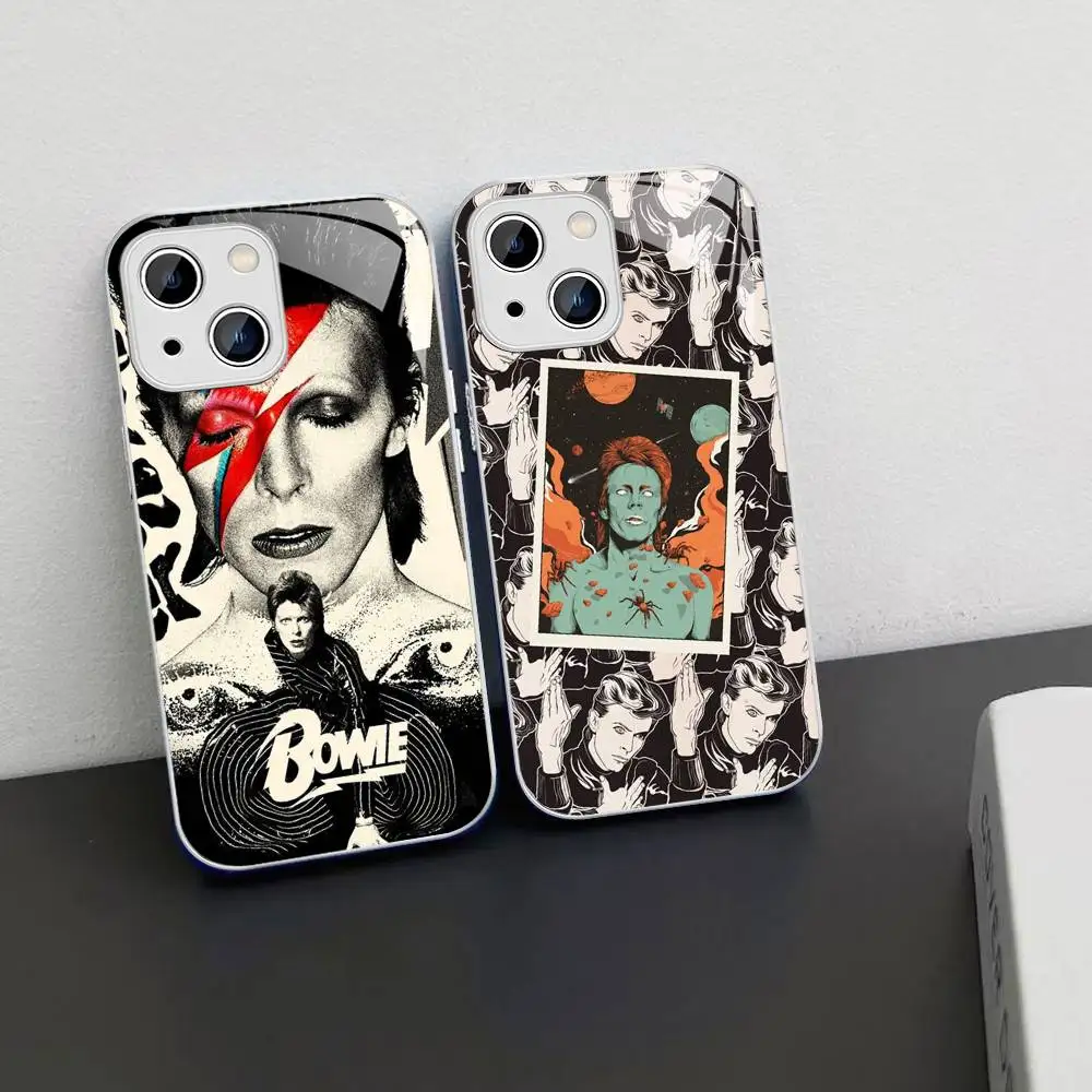 

D-David Bowie Tempered Glass For Iphone 14 13 12 11 Pro Mini XS MAX 14Plus X XS XR Cover