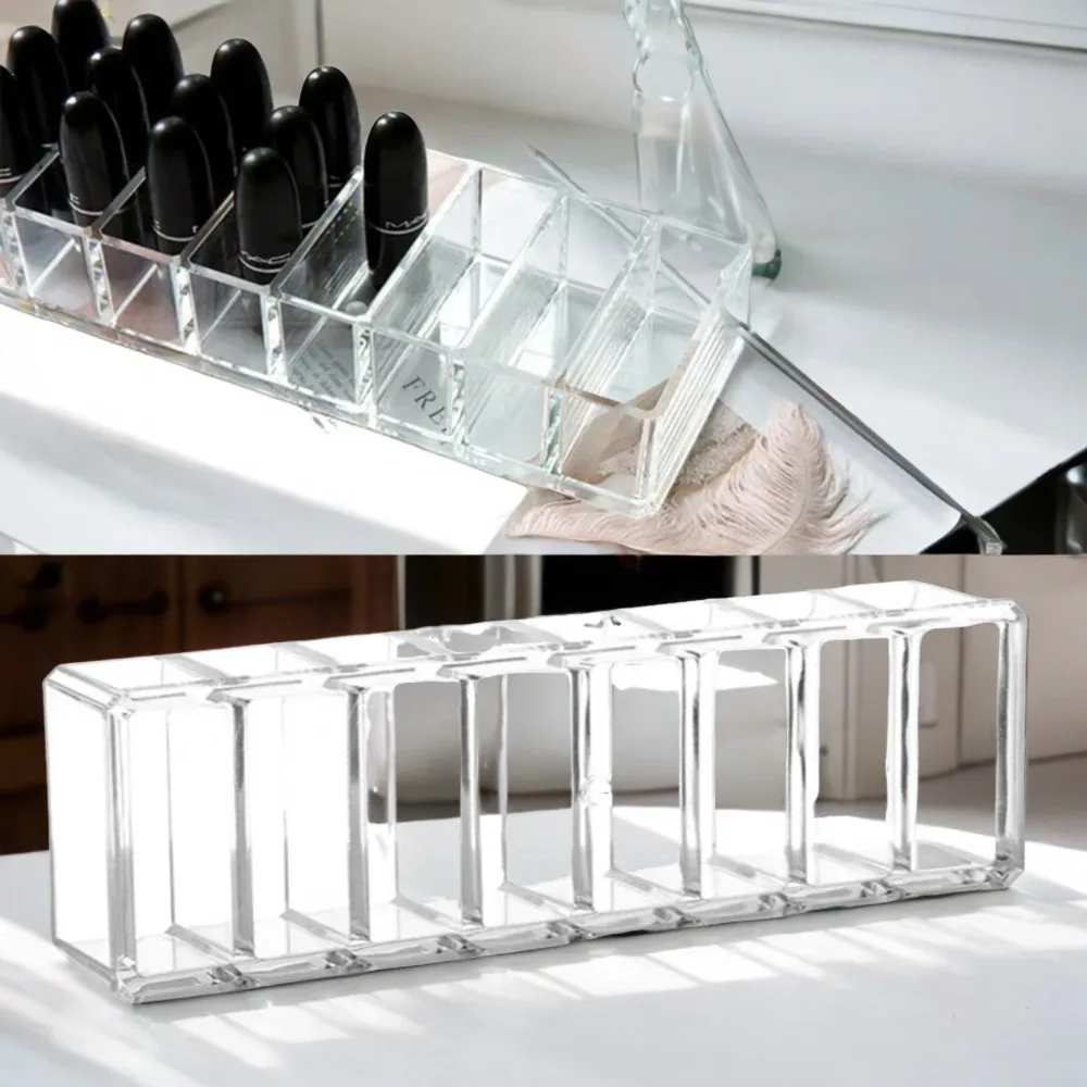 Clear Acrylic Makeup Organizer with 8 Compartments, Stylish Cosmetic and Jewelry Display Box, Drawer Organizers Case Makup bag