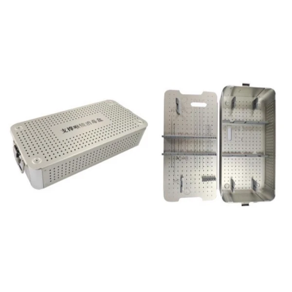 Stainless Steel Sterilizing Box autoclavable case disinfection tray for medical instruments