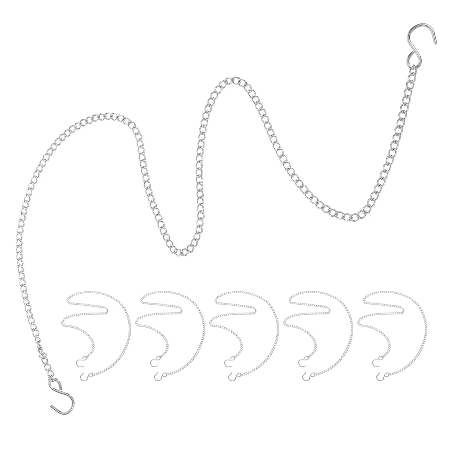 6Pcs Metal Hanging Chain Poster Banner Display Chains for Heavy Duty Flower Pot Basket Holder Outdoor Indoor Plant Hanger Chain