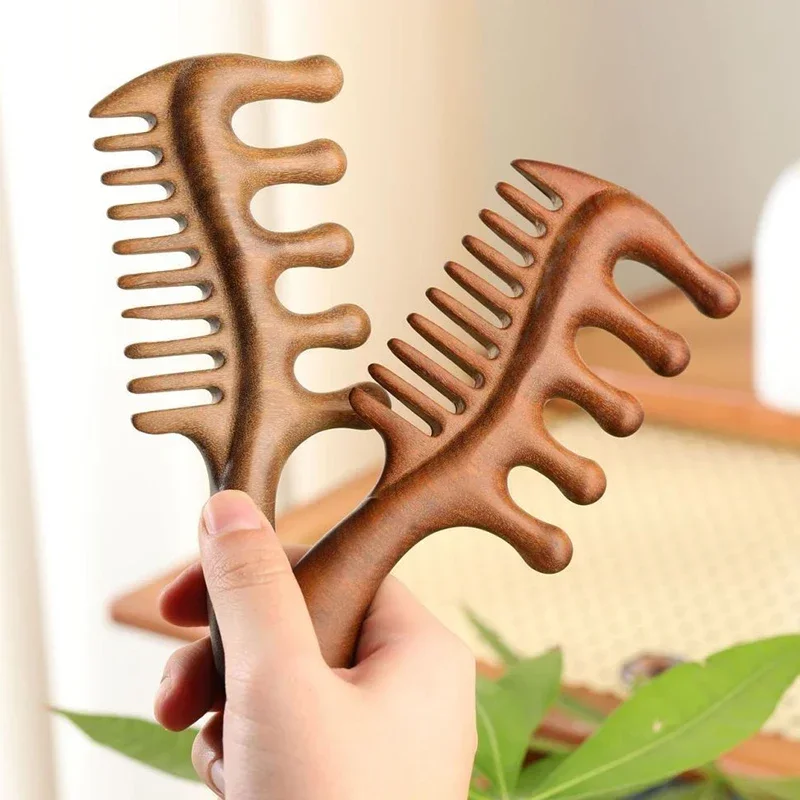 1 Pcs Massage Comb Multi Functional Large Tooth Comb Plastic Comb Head Scalp Massage Wide Thick Meridian Massage Comb